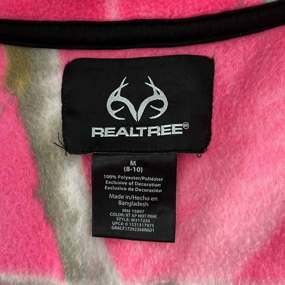 RealTree fleece full zip jacket size M (8-10) - Picture 7 of 10